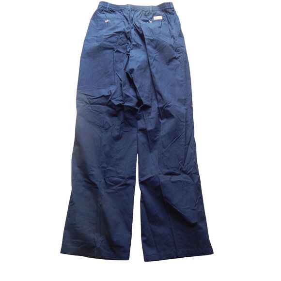 CASUAL JOE men's 38 XL solid navy blue poplin elastic waistband pants - Picture 4 of 5